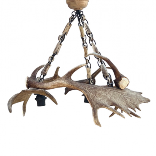 Dovhjorthorn takkrona 3-ljus 75 cm