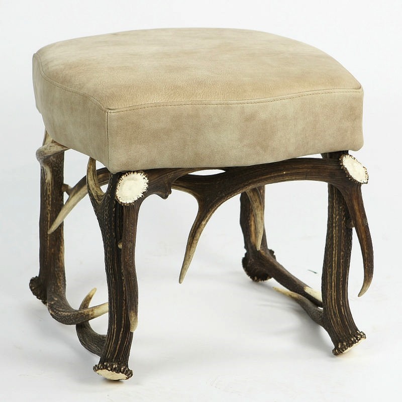 Antler Stool with 10cm Seat Beige